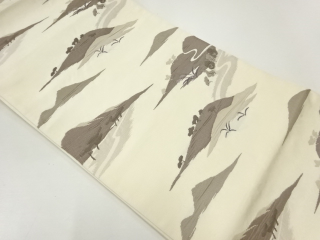 JAPANESE FUKURO OBI / WOVEN DISTANT MOUNTAINS